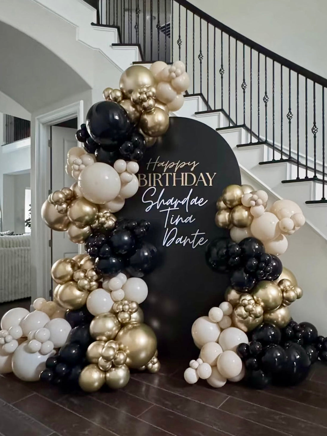Simplistic adult birthday W extra balloons
