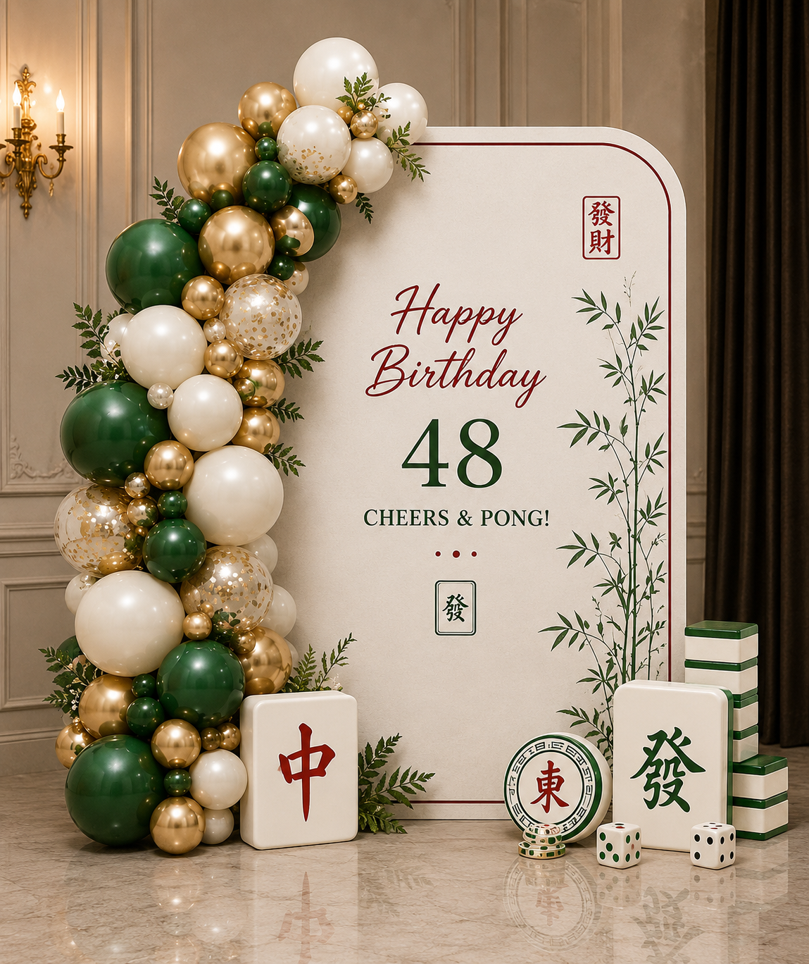 Mahjong Theme Backdrop