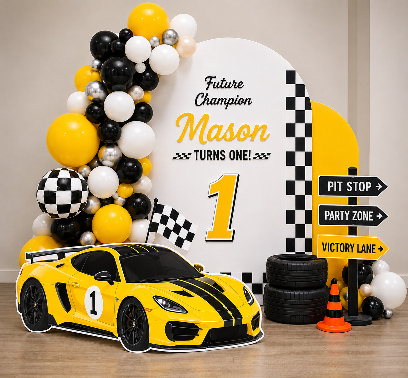 Race Car theme yellow