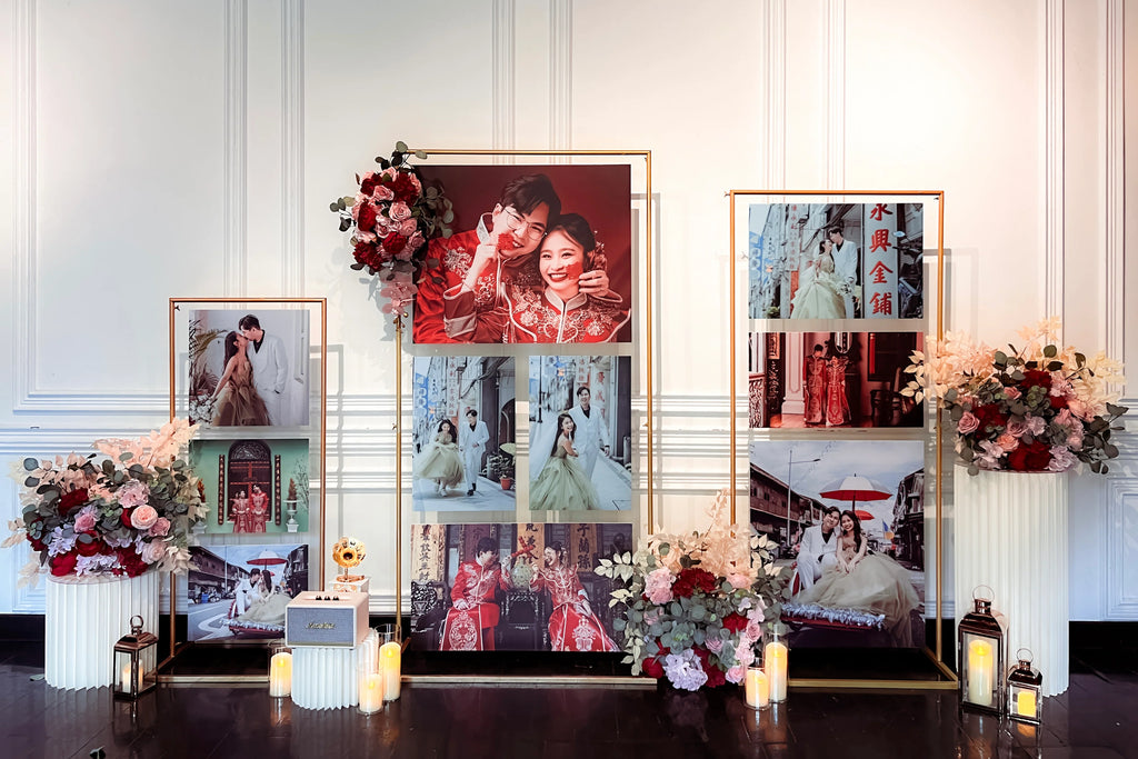 Wedding photo backdrop 3 panel