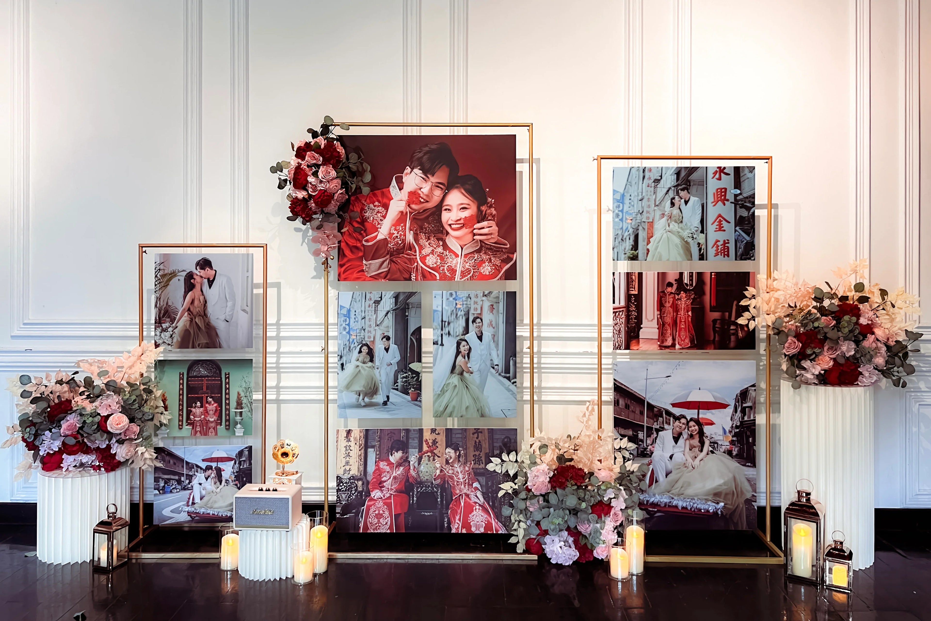 Wedding photo backdrop 3 panel