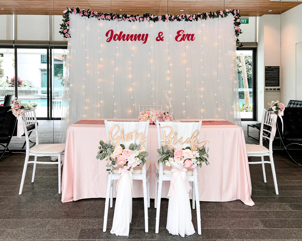 Solemnisation table decoration