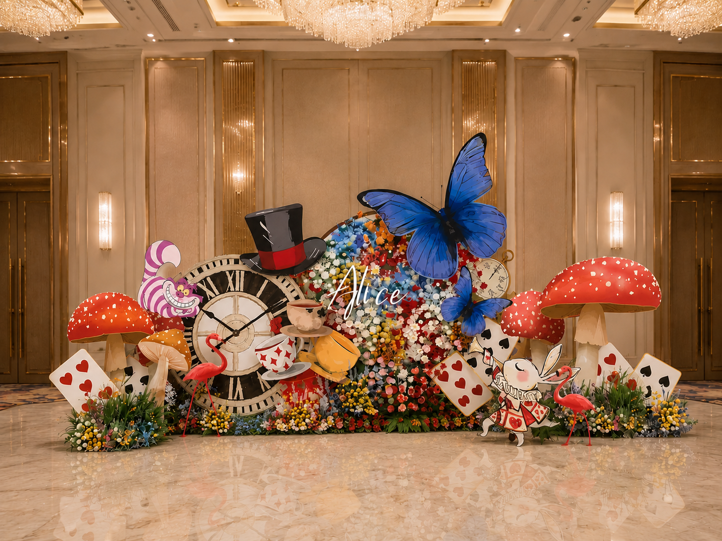 Alice in the wonder land backdrop