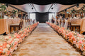 Isle walk way floral decoration