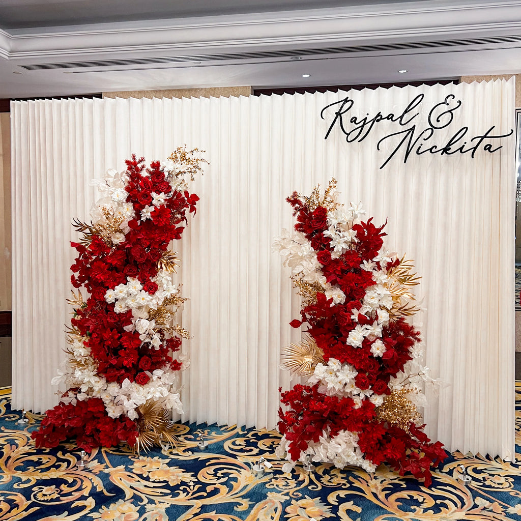 Pleated Backdrop With custom name
