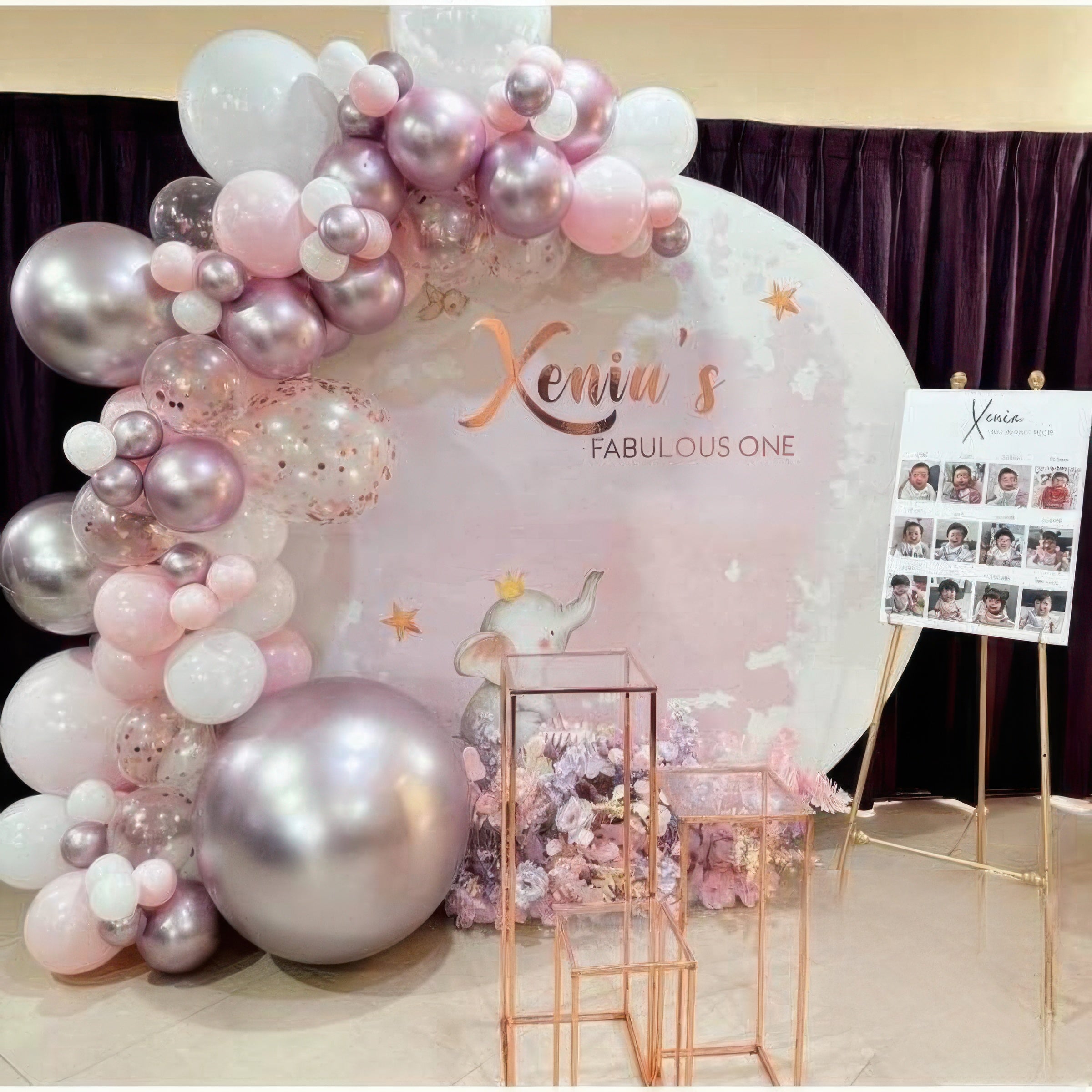 Simple elephant theme backdrop