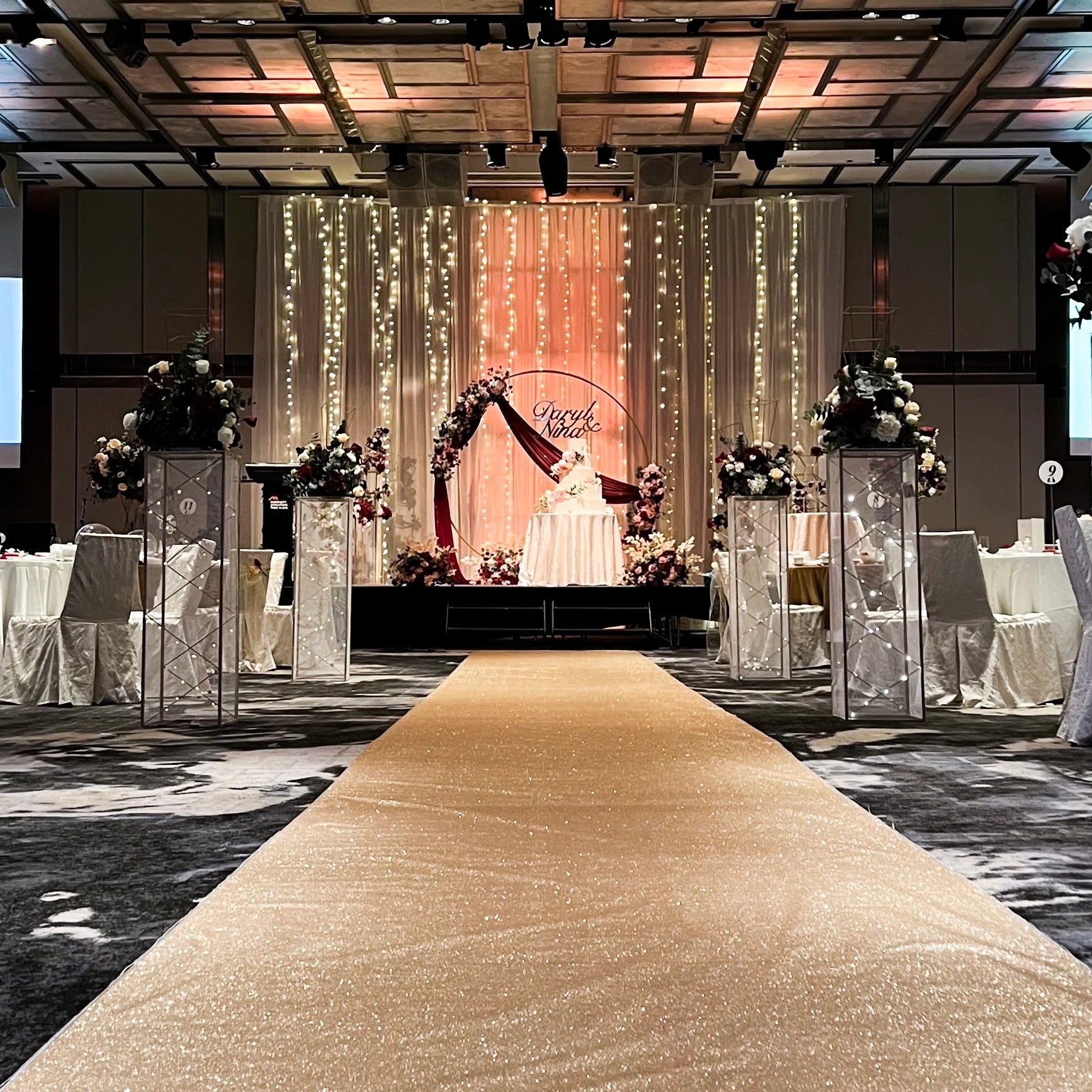 Runway glitter carpet