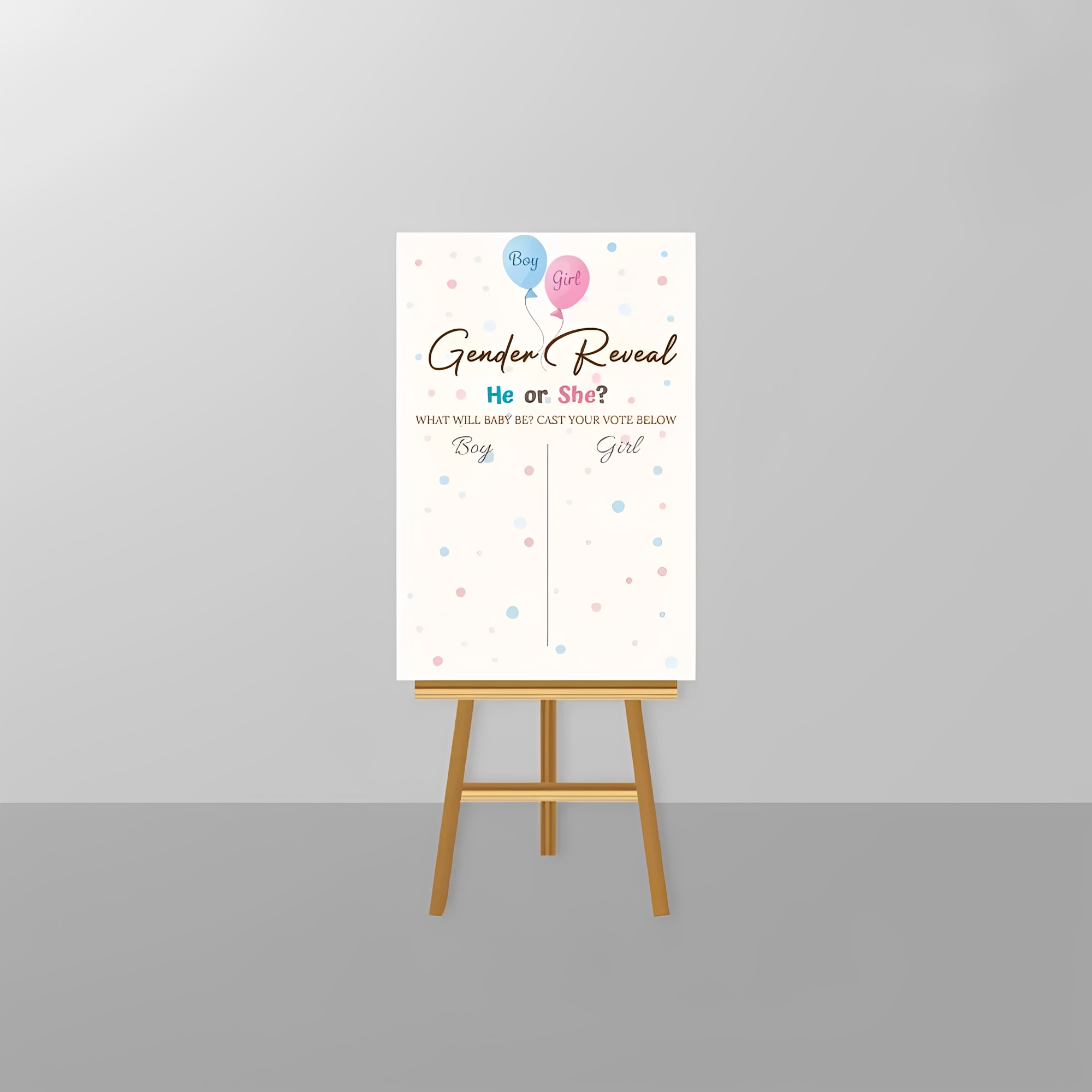 Gender Reveal Voting Board