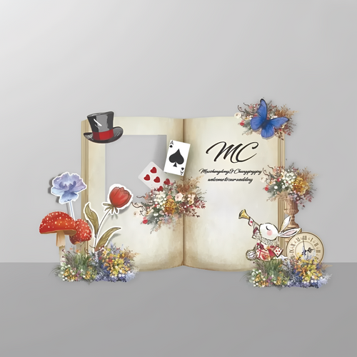 Alice in the Wonderland Backdrop