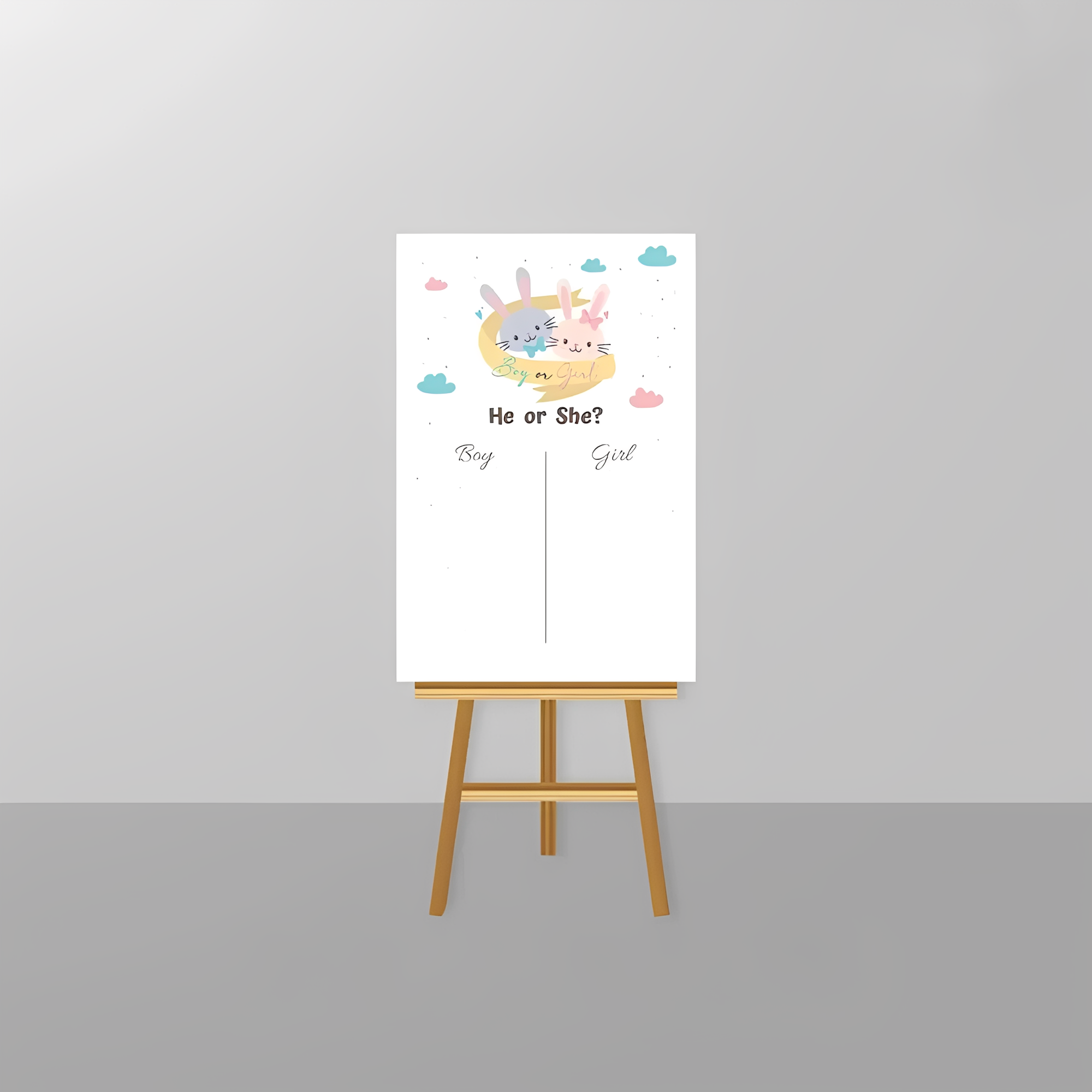 Gender Reveal Voting Board