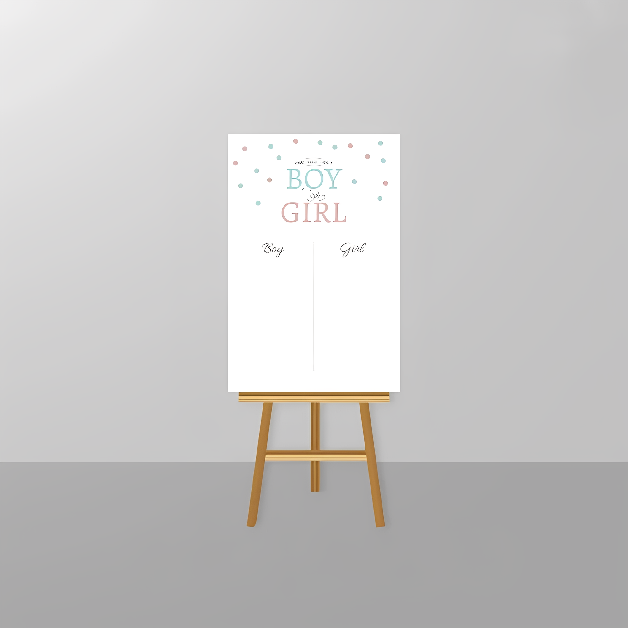 Gender Reveal Voting Board