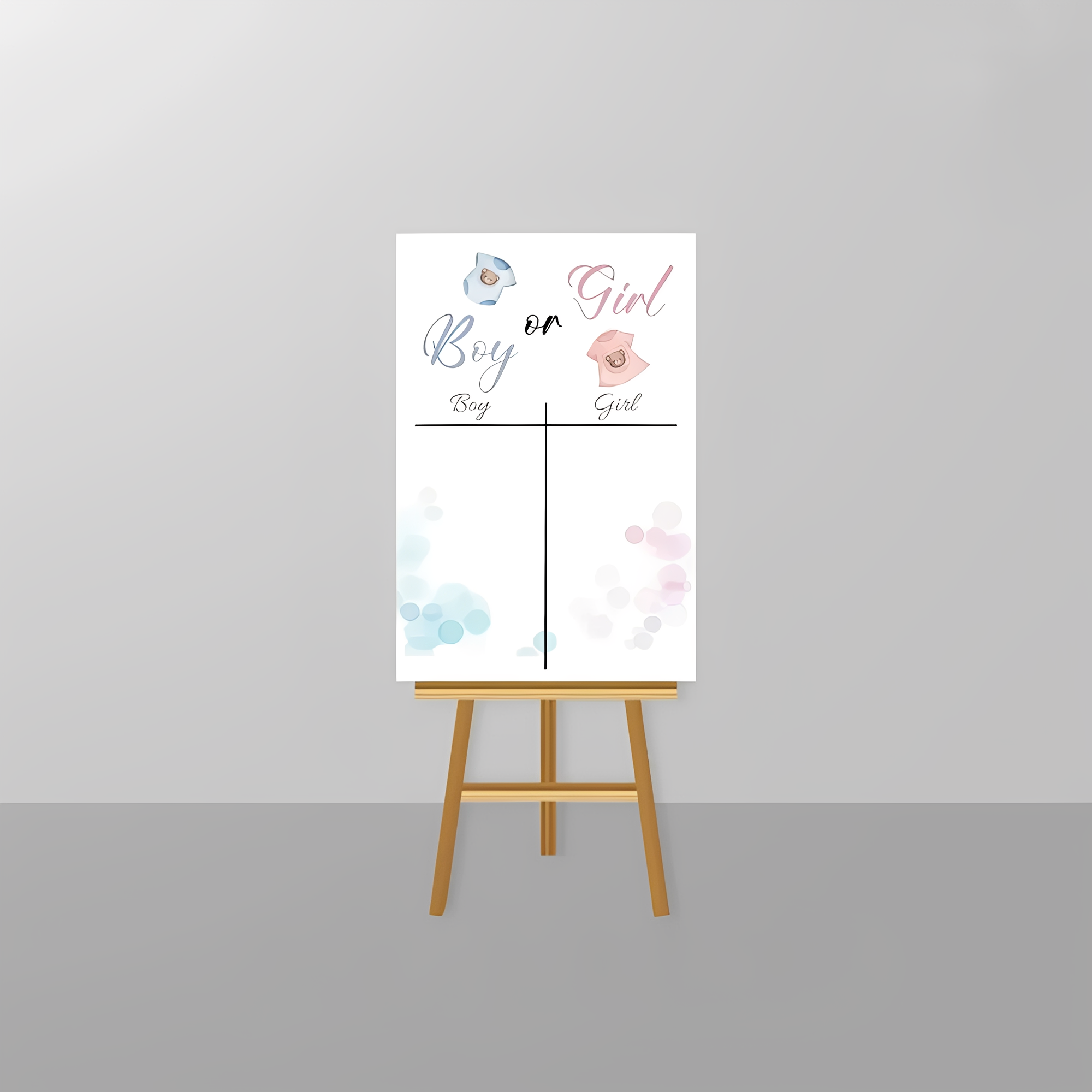 Gender Reveal Voting Board