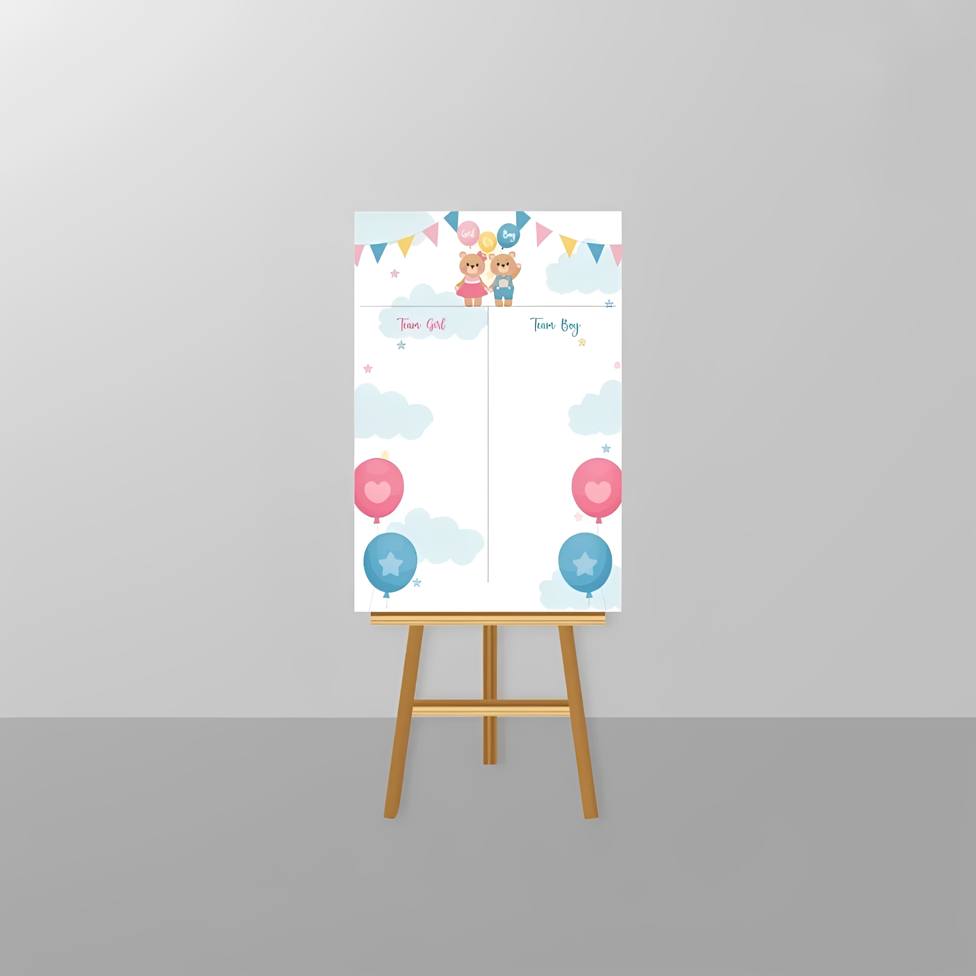 Gender Reveal Voting Board