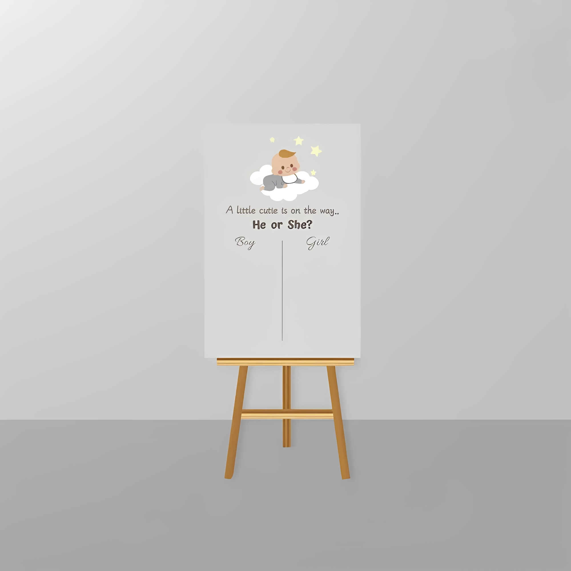 Gender Reveal Voting Board