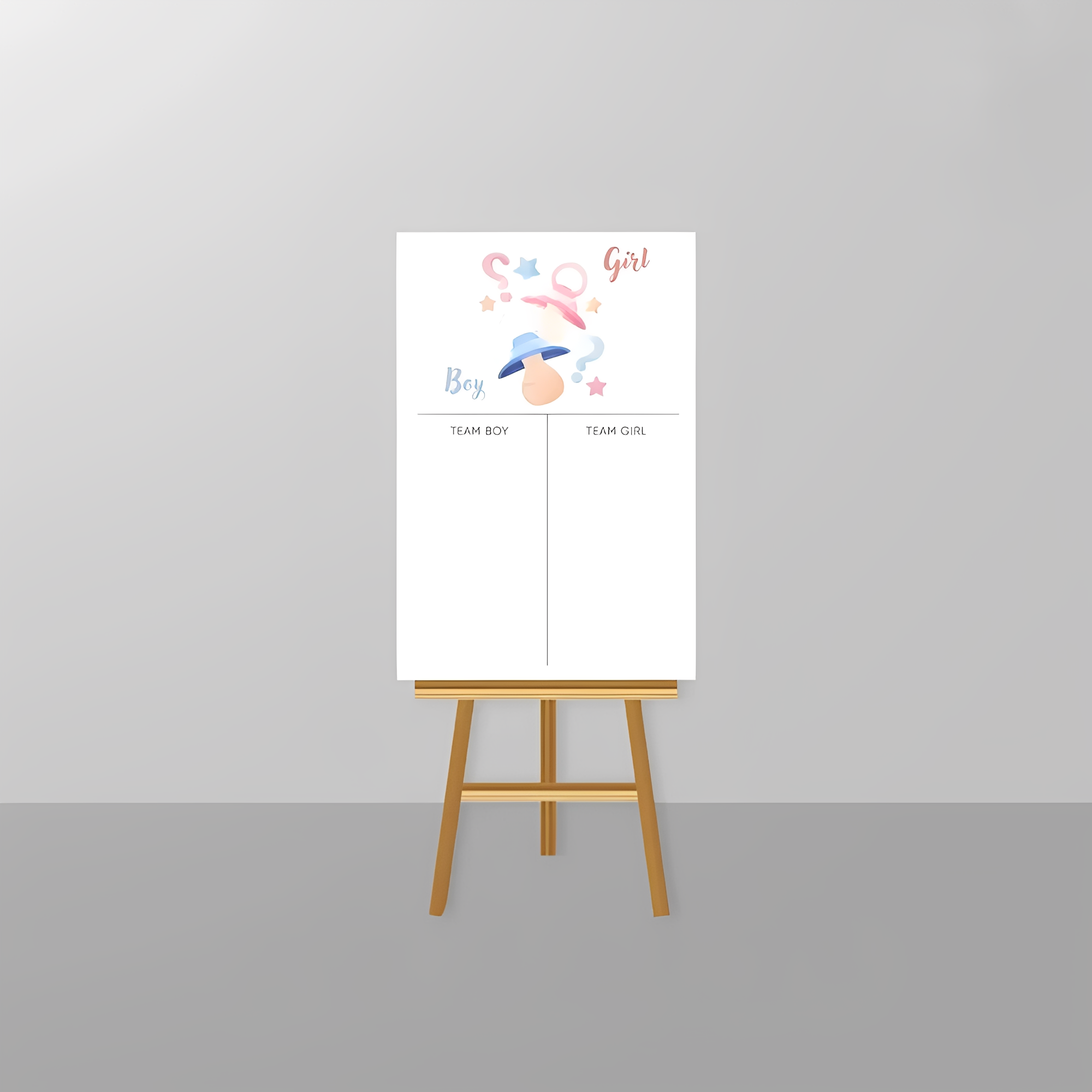 Gender Reveal Voting Board