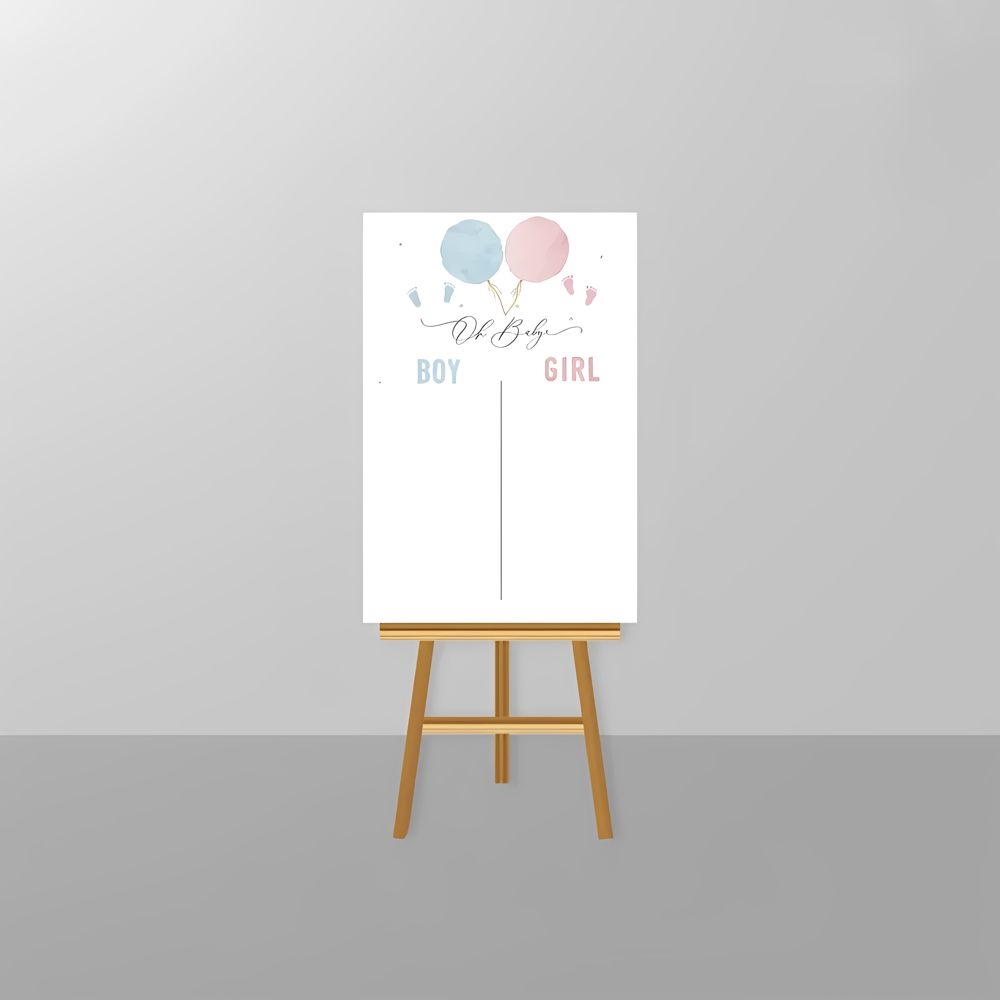 Gender Reveal Voting Board